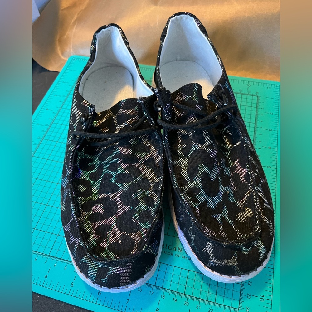 Two pair of women’s Fashion Cool‎ Style Leopard Print Shoes.